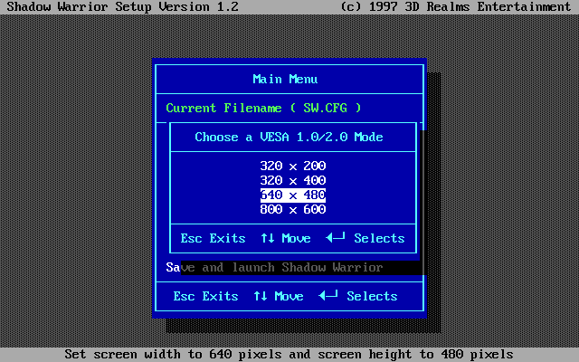 Shadow Warrior DOSBox Setup