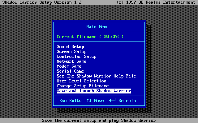 Shadow Warrior DOSBox Setup