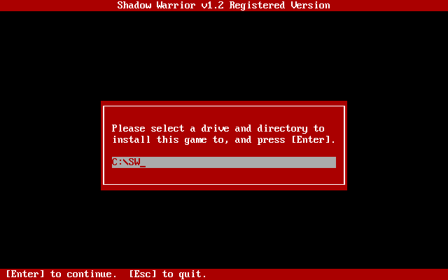 Shadow Warrior DOSBox Setup