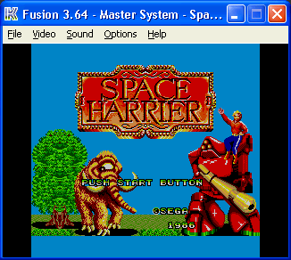 Fusion Emulator Running Space Harrier