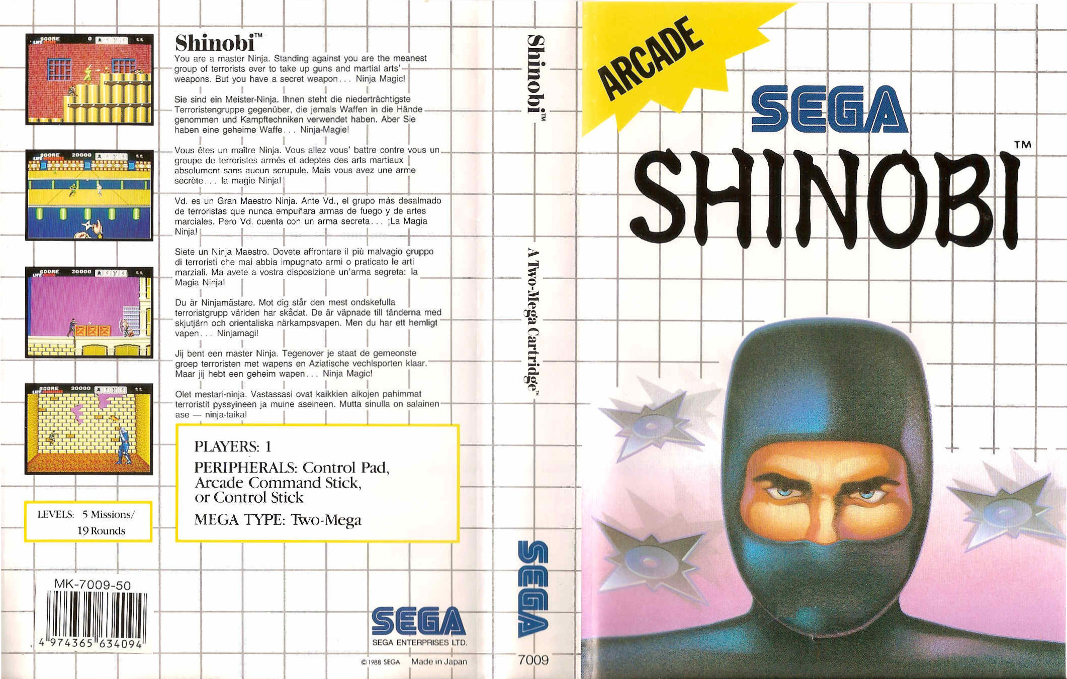 shinobi sega master system