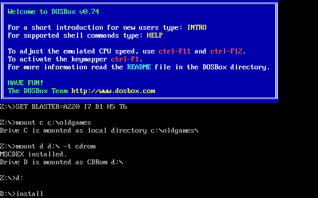 DosBox Mount Drives