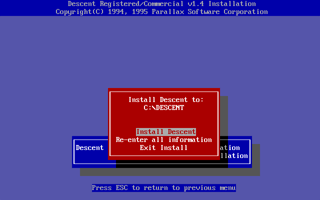 Descent with DosBox Installation