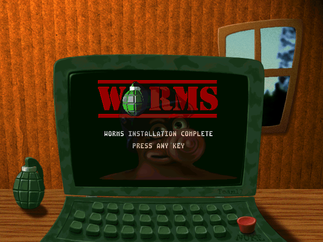 Worms United under DOSBox