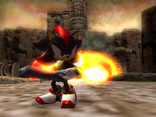 Shadow the Hedgehog (with machine gun and shooting fx) - Free - VRCMods