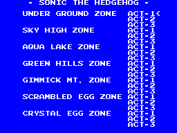 SONIC 2 (MASTER SYSTEM) - All Special Stage Locations 